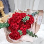 Red-Carnation- Bouquet-Adore-9stalks