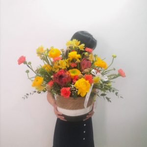 CNY-flower-ranunculus-protea-arrangement-min