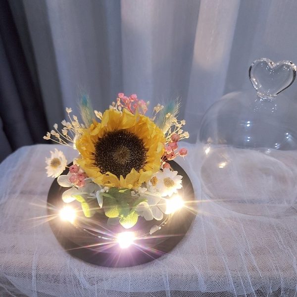 Preserved-sunflower-dome-wo-cover-w-light-min