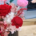 Red-pink-preserved-flower-arrangement-red-sola-min